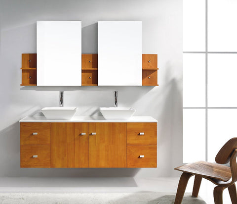 Image of Clarissa 61" Double Bathroom Vanity MD-457-G-HO