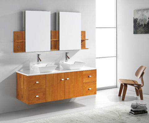 Image of Clarissa 61" Double Bathroom Vanity MD-457-G-HO