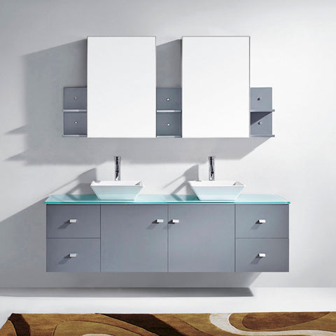 Image of Clarissa 72" Double Bathroom Vanity MD-409-G-ES