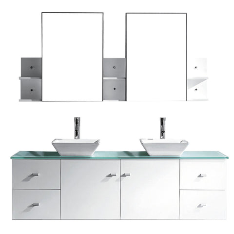 Image of Clarissa 72" Double Bathroom Vanity MD-409-G-WH