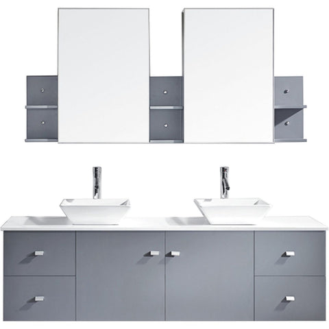 Image of Clarissa 72" Double Bathroom Vanity MD-409-S-GR