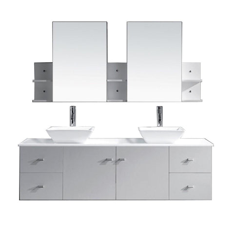 Image of Clarissa 72" Double Bathroom Vanity MD-409-S-WH