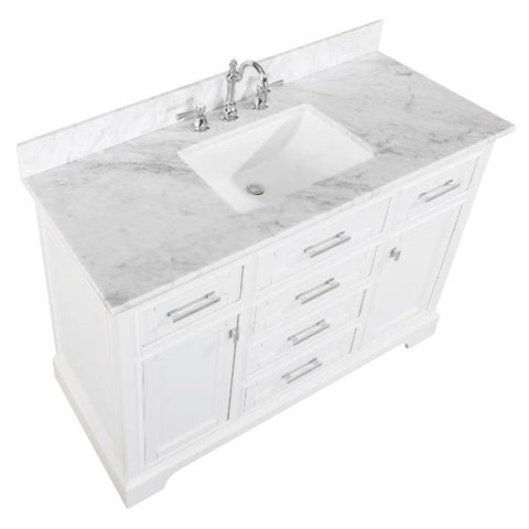 Image of Design Element Milano 48" White Single Rectangular Sink Vanity ML-48-WT ML-48-WT