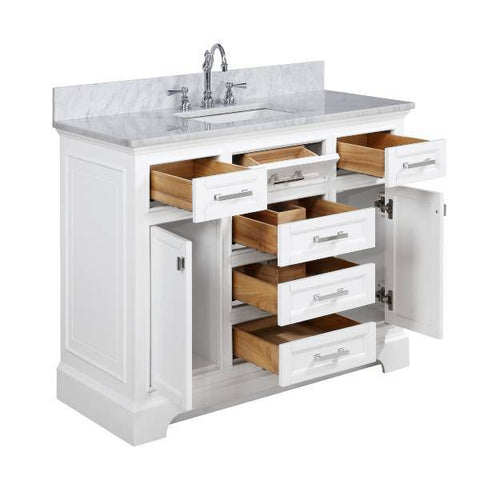 Image of Design Element Milano 54" WhiteSingle Rectangular Sink Vanity ML-54-WT ML-54-WT