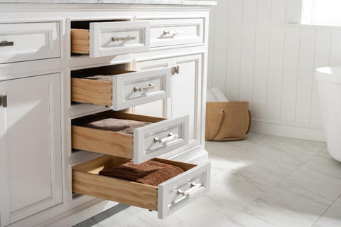 Image of Design Element Milano 72" White Double Rectangular Sink Vanity ML-72-WT ML-72-WT