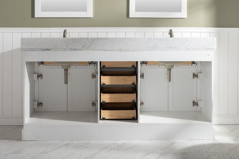 Image of Design Element Milano 72" White Double Rectangular Sink Vanity ML-72-WT ML-72-WT