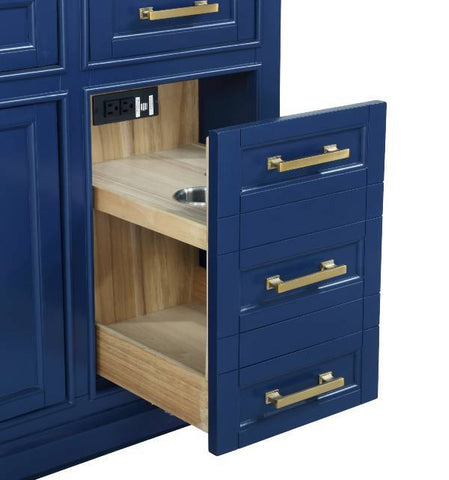 Image of Design Element Milano 84" Blue Double Rectangular Sink Vanity ML-84-BLU