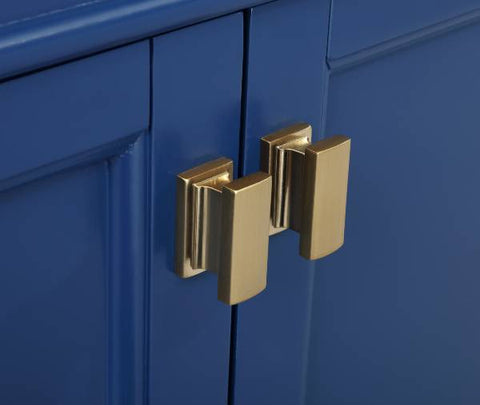 Image of Design Element Milano 84" Blue Double Rectangular Sink Vanity ML-84-BLU