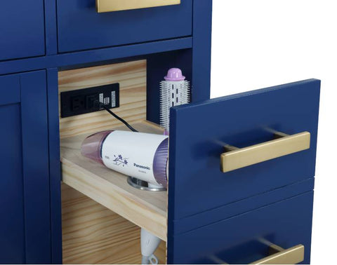 Image of Design Element Valentino 48" White Single Rectangular Sink Vanity V01-48-BLU V01-48-BLU