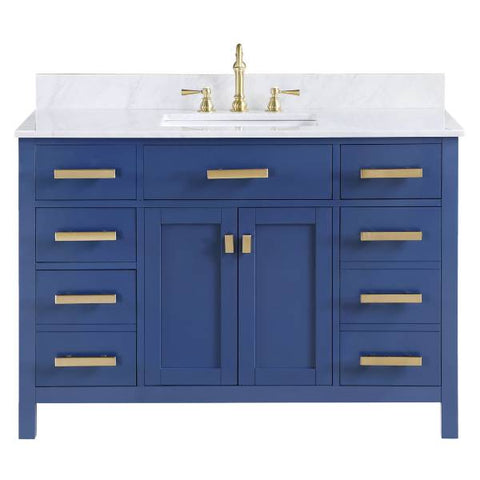 Image of Design Element Valentino 48" White Single Rectangular Sink Vanity V01-48-BLU V01-48-BLU