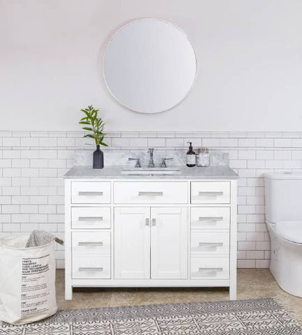 Image of Design Element Valentino 48" White Single Rectangular Sink Vanity V01-48-WT
