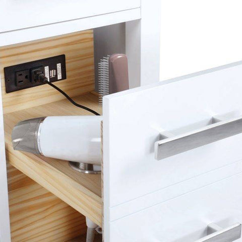 Image of Design Element Valentino 54" White Single Rectangular Sink Vanity V01-54-WT V01-54-WT