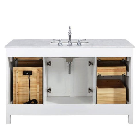 Image of Design Element Valentino 54" White Single Rectangular Sink Vanity V01-54-WT V01-54-WT