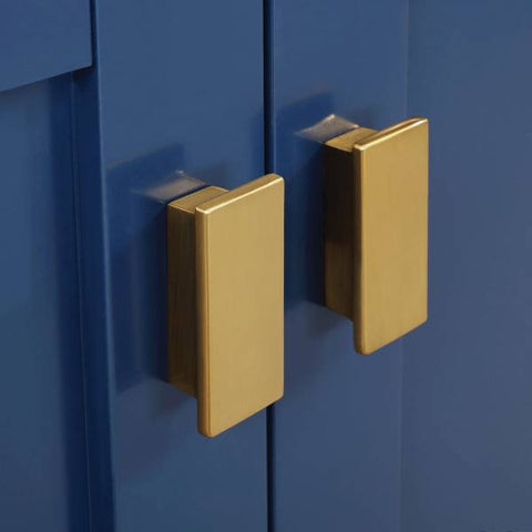 Image of Design Element Valentino 84" Blue Double Rectangular Sink Vanity V01-84-BLU V01-84-BLU