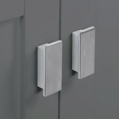 Image of Design Element Valentino 84" Gray Double Rectangular Sink Vanity V01-84-GY