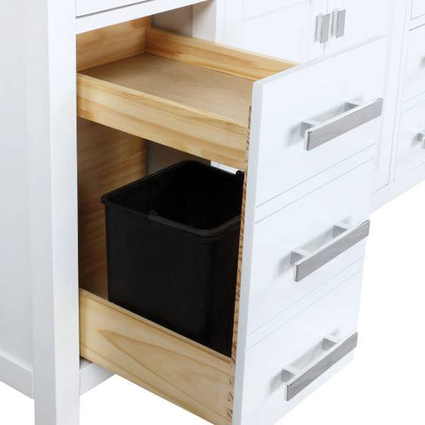 Image of Design Element Valentino 84" White Double Rectangular Sink Vanity V01-84-WT V01-84-WT