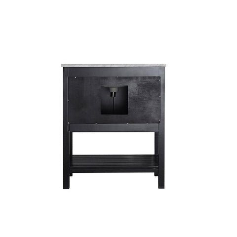 Image of Florence 30" Espresso Transitional Single Sink Vanity w/ Carrara White Marble Countertop
