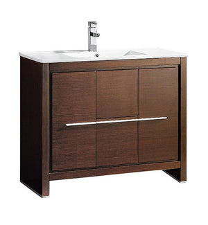 Fresca Allier 40" Wenge Brown Modern Bathroom Cabinet w/ Sink FCB8140WG-I