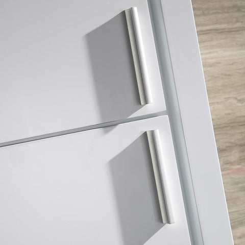 Image of Fresca Allier White Bathroom Linen Side Cabinet w/ 2 Doors FST8140WH