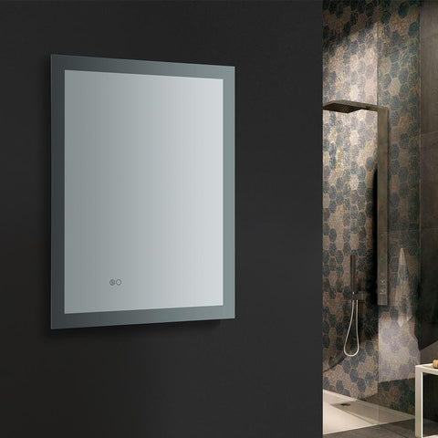 Image of Fresca Angelo 24" Wide x 30" Tall Bathroom Mirror w/ Halo Style LED Lighting FMR012430