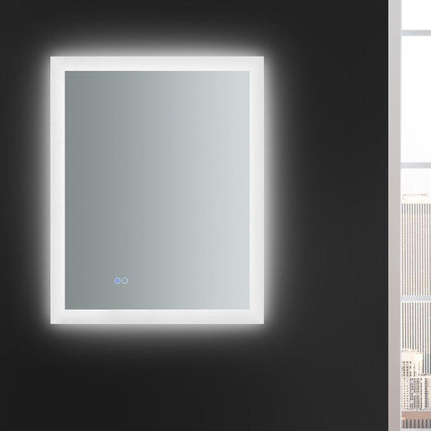 Image of Fresca Angelo 24" Wide x 30" Tall Bathroom Mirror w/ Halo Style LED Lighting FMR012430