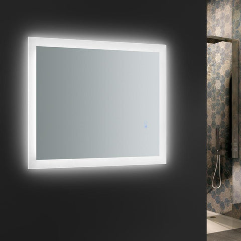 Image of Fresca Angelo 24" Wide x 30" Tall Bathroom Mirror w/ Halo Style LED Lighting FMR012430