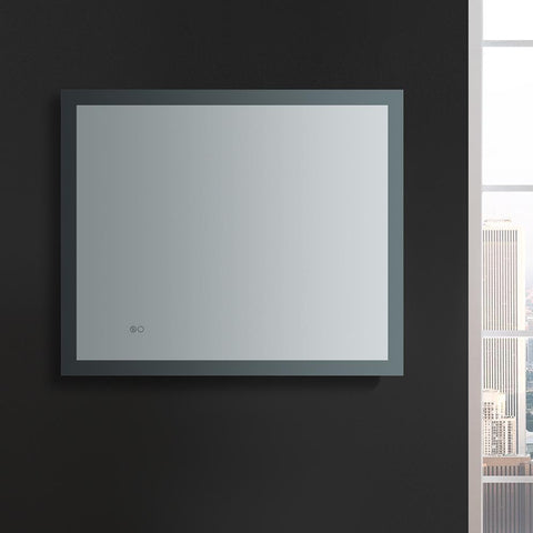 Image of Fresca Angelo 36" Wide x 30" Tall Bathroom Mirror w/ Halo Style LED Lighting FMR013630