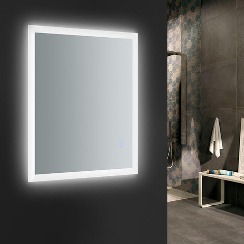 Image of Fresca Angelo 36" Wide x 30" Tall Bathroom Mirror w/ Halo Style LED Lighting FMR013630