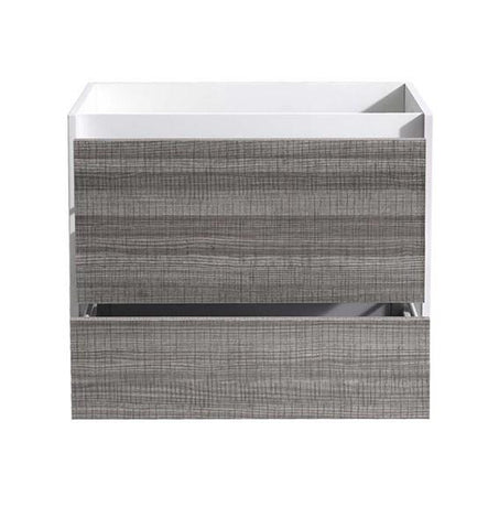 Image of Fresca Catania 30" Glossy Ash Gray Wall Hung Modern Bathroom Cabinet | FCB9230HA