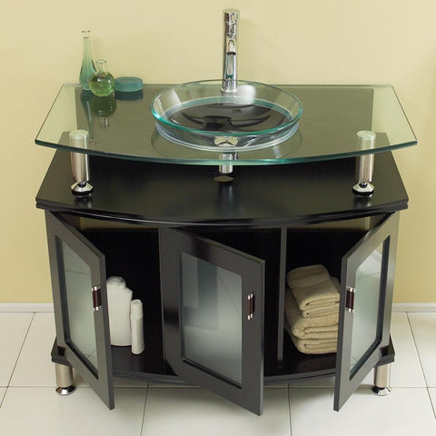 Image of Fresca Contento 40" Espresso Bathroom Vanity FVN3316ES-FFT1030BN