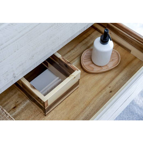 Image of Fresca Formosa 23" Rustic White Freestanding Open Bottom Modern Bathroom Base Cabinet | FCB3124RWH-FS FCB3124RWH-FS