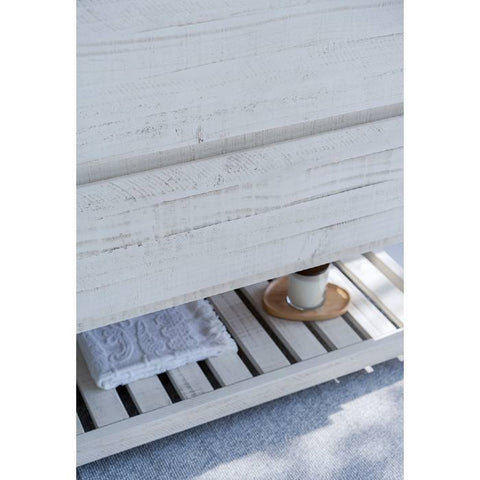 Image of Fresca Formosa 29" Rustic White Freestanding Open Bottom Modern Bathroom Base Cabinet | FCB3130RWH-FS FCB3130RWH-FS