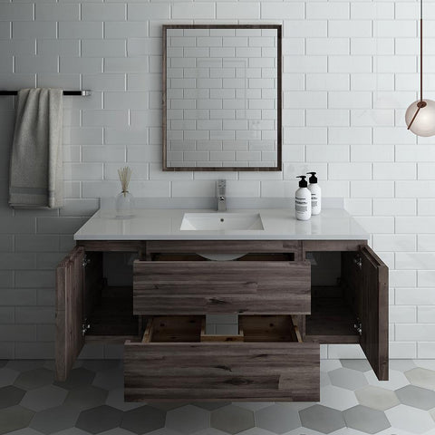 Image of Fresca Formosa 54" Wall Hung Modern Bathroom Vanity