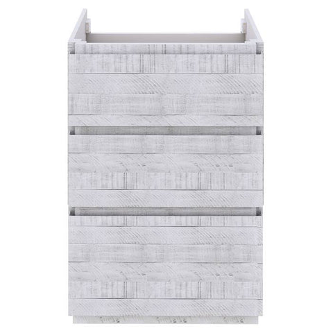 Image of Fresca Formosa 58" Rustic White Freestanding Double Sink Modern Bathroom Base Cabinet | FCB31-241224RWH-FC