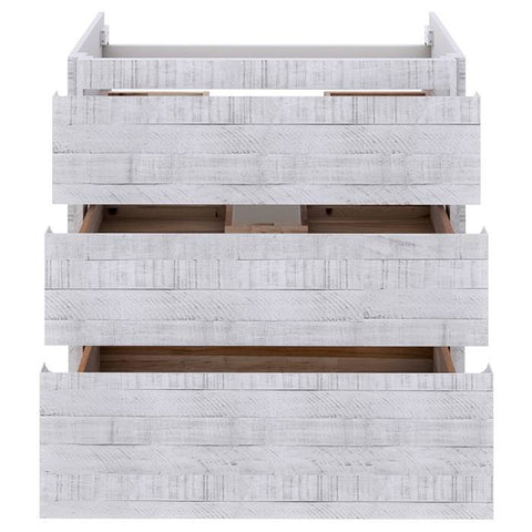 Image of Fresca Formosa 59" Rustic White Freestanding Modern Bathroom Base Cabinet | FCB31-123612RWH-FC FCB31-123612RWH-FC