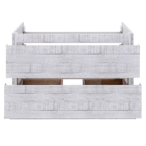 Image of Fresca Formosa 59" Rustic White Wall Hung Modern Bathroom Base Cabinet | FCB31-123612RWH
