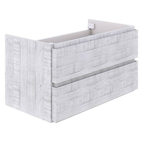 Image of Fresca Formosa 59" Rustic White Wall Hung Modern Bathroom Base Cabinet | FCB31-123612RWH FCB31-123612RWH