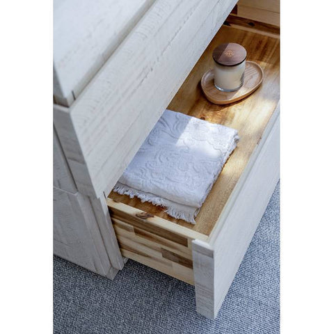 Image of Fresca Formosa 70" Rustic White Freestanding Double Sink Modern Bathroom Base Cabinet | FCB31-301230RWH-FC FCB31-301230RWH-FC