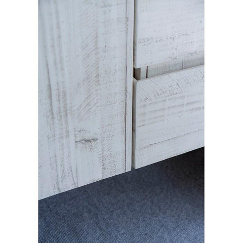 Image of Fresca Formosa 82" Rustic White Wall Hung Double Sink Modern Bathroom Base Cabinet | FCB31-361236RWH