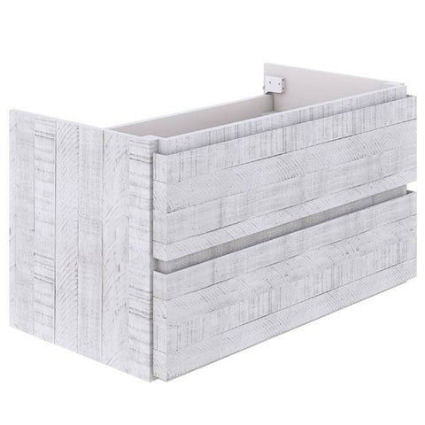 Image of Fresca Formosa 82" Rustic White Wall Hung Double Sink Modern Bathroom Base Cabinet | FCB31-361236RWH FCB31-361236RWH