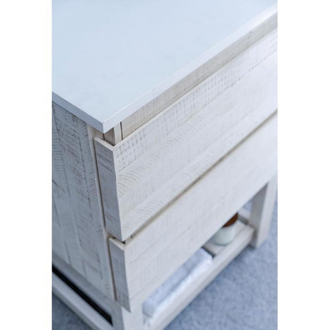 Image of Fresca Formosa Modern 24" Rustic White Freestanding Vanity Set w/ Open Bottom | FVN3124RWH-FS