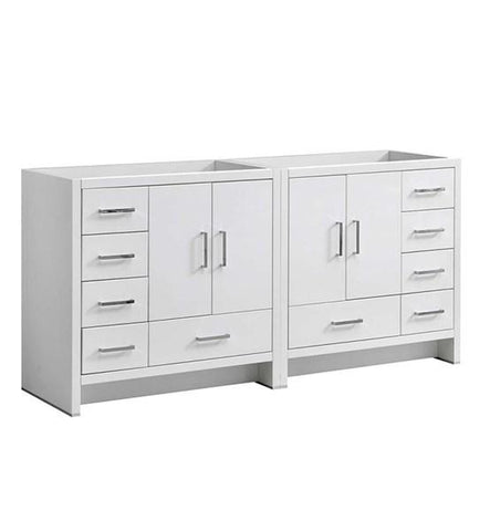Image of Fresca Imperia 72" Glossy White Free Standing Double Sink Modern Bathroom Cabinet | FCB9472WH
