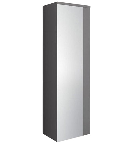 Image of Fresca Linen Side Cabinet, Mirror Door + 3 Shelves in Gray | FST6163GR