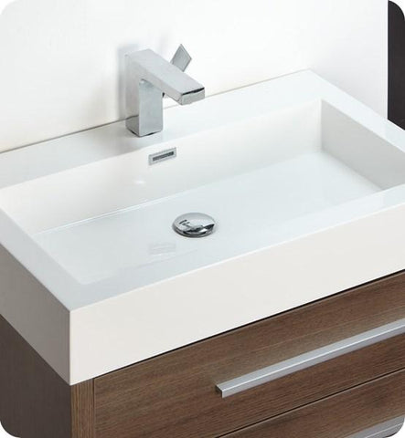 Image of Fresca Livello 30" Gray Oak Modern Bathroom Vanity w/ Medicine Cabinet | FVN8030GO