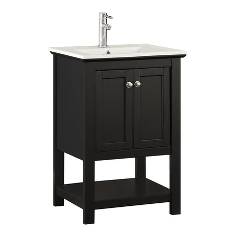 Image of Fresca Manchester 24" Black Traditional Bathroom Vanity FCB2304BL-I