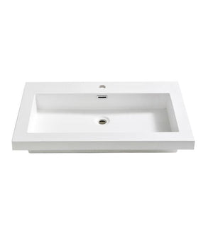 Fresca Medio 32" White Integrated Sink / Countertop FVS8080WH