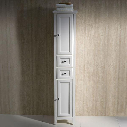 Image of Fresca Oxford 36" Antique White Traditional Single Bathroom Vanity FVN2036 FVN2036AW-FFT1030BN