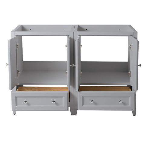 Image of Fresca Oxford 48" Gray Traditional Double Sink Bathroom Cabinets FCB20-2424GR