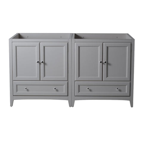 Image of Fresca Oxford 59" Gray Traditional Double Sink Bathroom Cabinets FCB20-3030GR