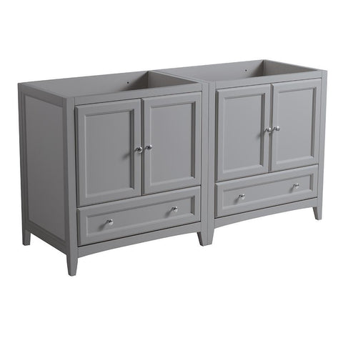 Image of Fresca Oxford 59" Gray Traditional Double Sink Bathroom Cabinets FCB20-3030GR